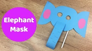 Fun and simple DIY for kids Elephant Mask with blowing trunk