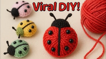 Crochet Ladybug From Yarn 🐞 | Super Cute Keychain, Bag Charm & Gift - Step by Step Beginner Tutorial
