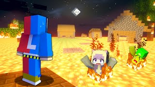 床がマグマになる世界で死に戻りした結果⁉️【マイクラ マインクラフト】ぽっぴんず