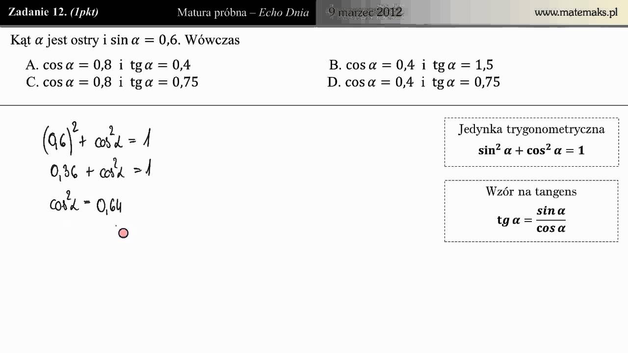 Matura Z Matematyki 2012 Poziom Podstawowy