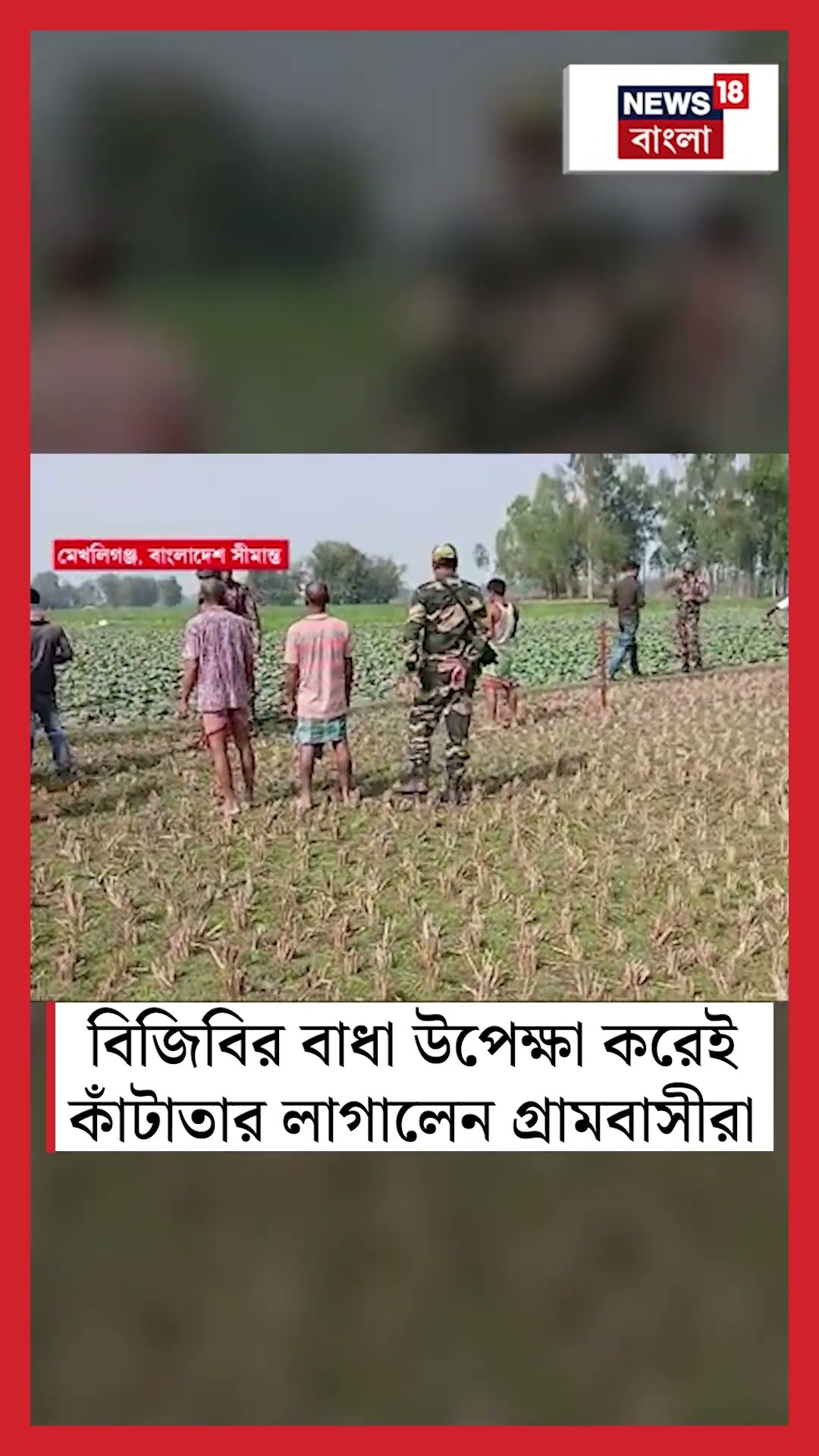 BGB র বাধা উপেক্ষা করেই কাঁটাতার লাগালেন গ্রামবাসীরা #shorts