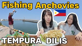 Fishing ANCHOVIES | DILIS TEMPURA | Filipino Single Father in Japan