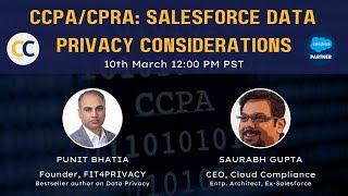 CCPA/CPRA Salesforce Data Privacy Considerations Event.