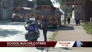 School bus strikes child on Milwaukee's north side