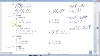 Algebra I Chapter 7 Practice Test Video #2