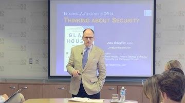Insightful Joel Brenner speaks on Cyber Security and Protecting Corporate Value