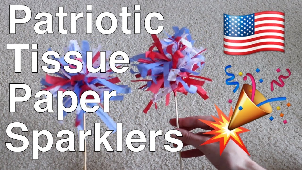 Tissue Paper Flag 4th of July Craft