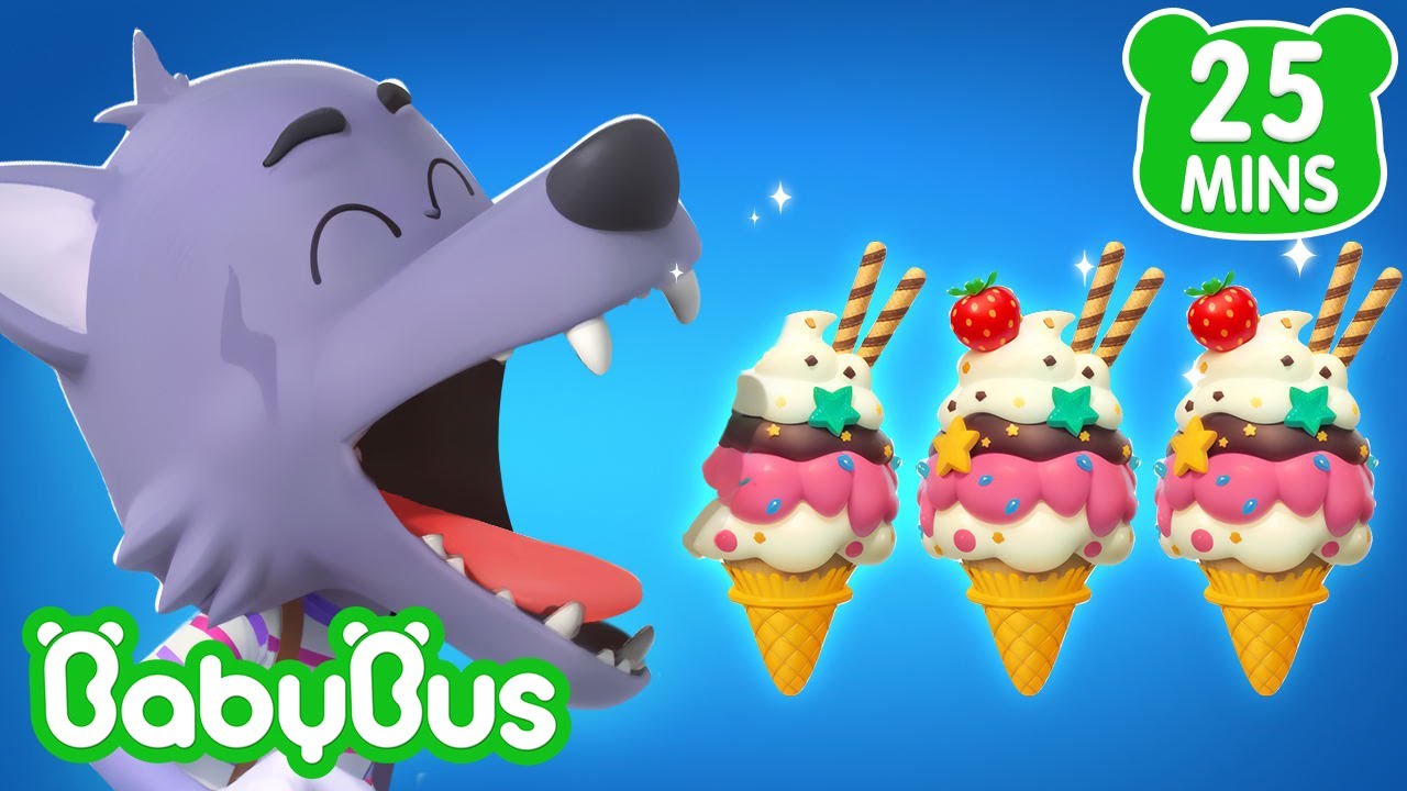 🍧🍧🍧 Me Dá Me Dá Sorvete | Canção do Sorvete | Lobo Desenho | Músicas Infantis | BabyBus Português