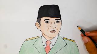 How to Draw Indonesian Hero Ir. Soekarno Easily How to Draw Indonesian Hero Ir. Soekarno Easily