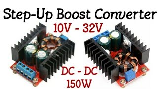 150W DC to DC Step-Up Boost Converter 10V-32V to 12V-35V, 6A Adjustable Power Supply Module