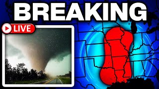 🔴TORNADO ON THE GROUND NOW! with LIVE Storm Chaser