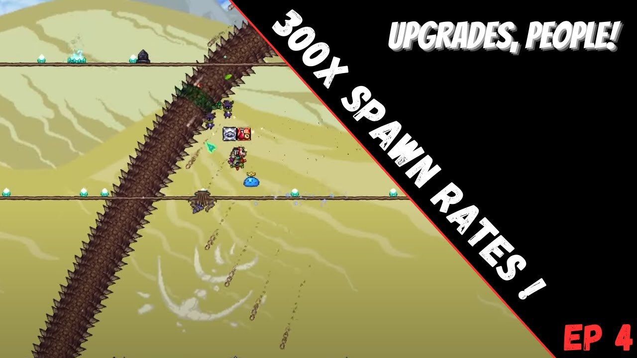 Terraria 300x enemy SPAWN rates - Upgrades, people! (Episode 4) - YouTube