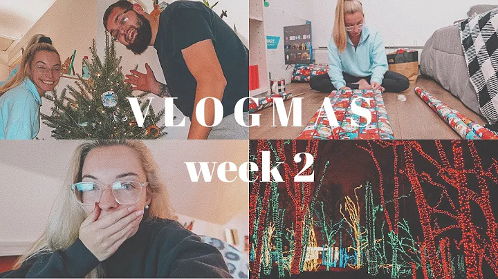 VLOGMAS Week 2: our first tree, wrapping gifts, Shady Brook light show, + hitting 900 subscribers!