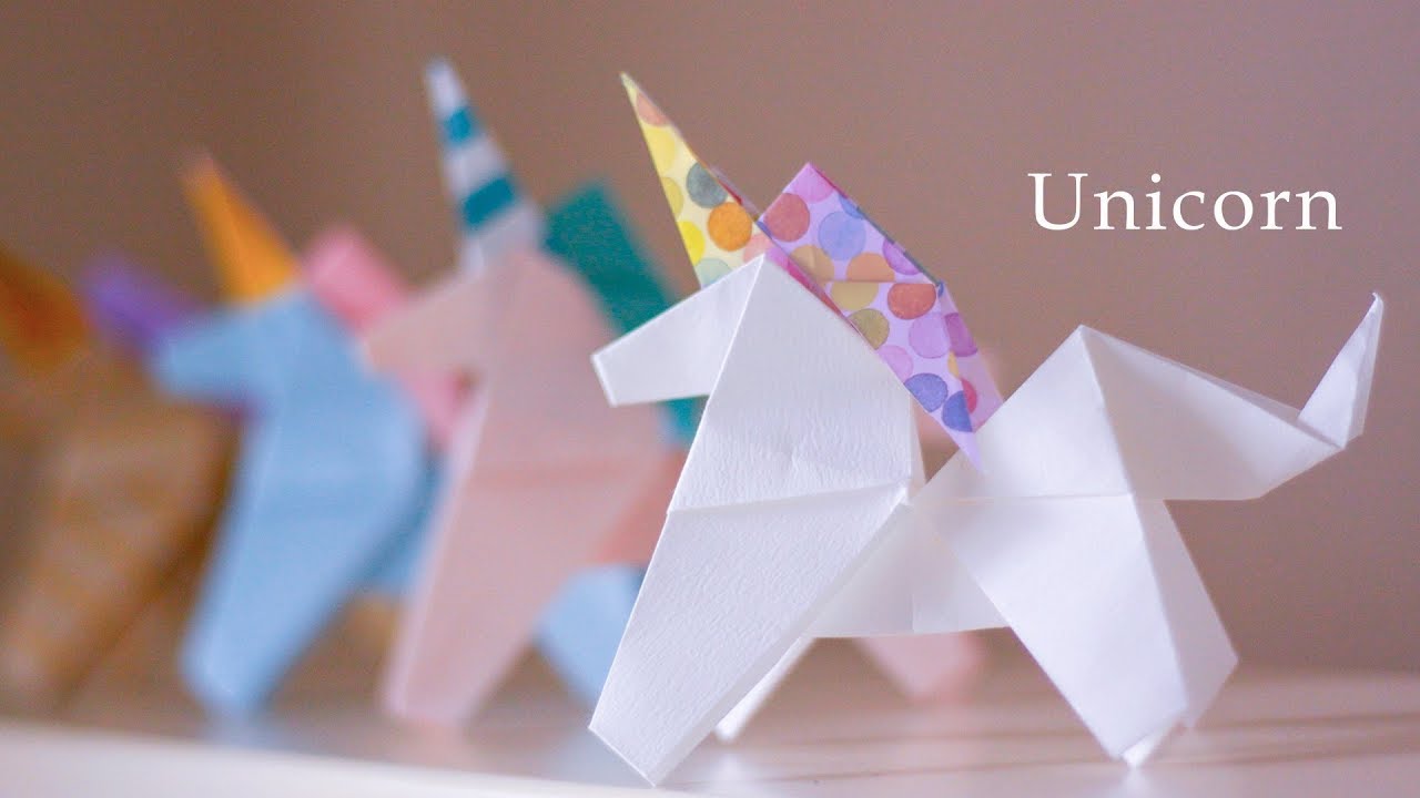 ユニコーンの折り方how To Make An Origami Unicorn Origami Tutorial Youtube