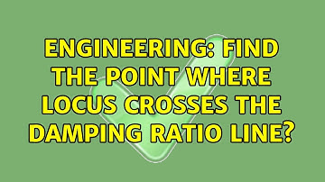 Engineering: Find the point where locus crosses the damping ratio line?