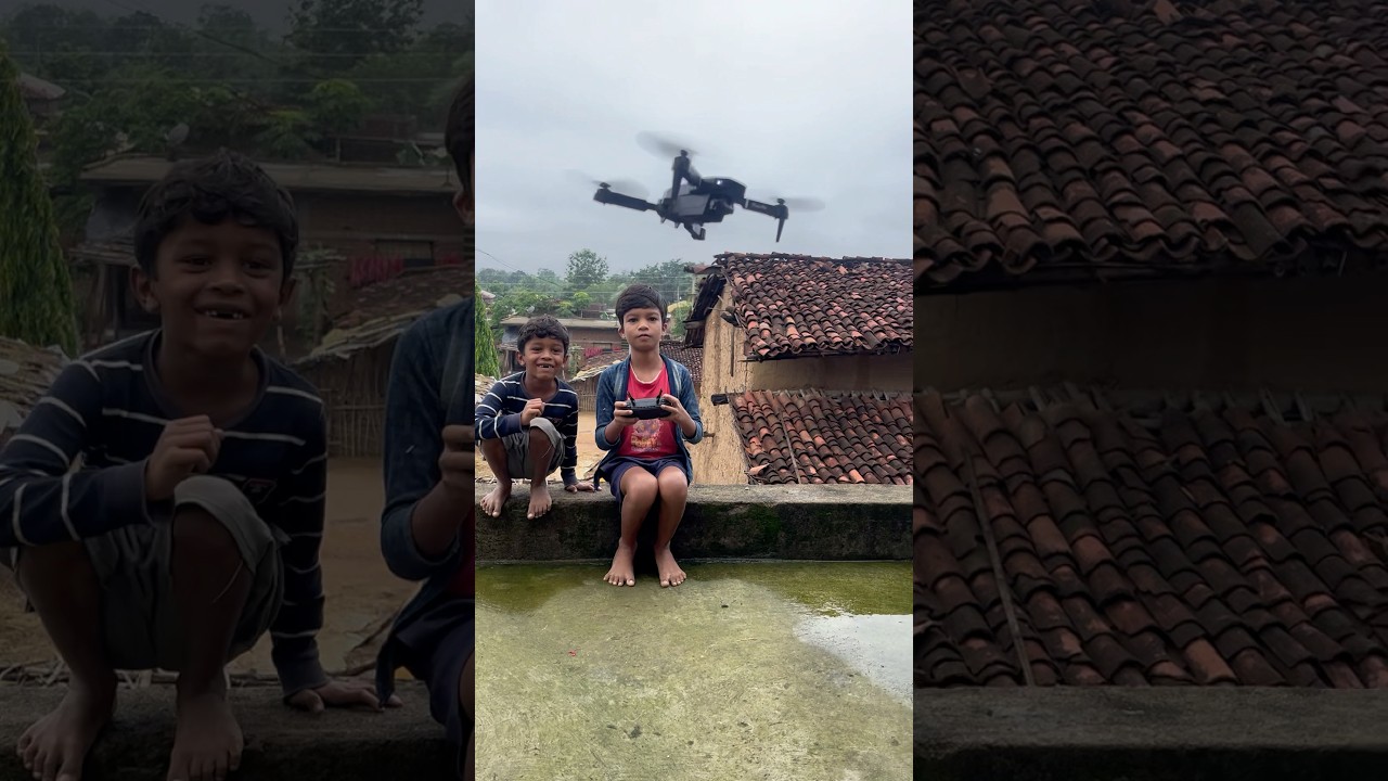 E88 pro drone fly test and give way