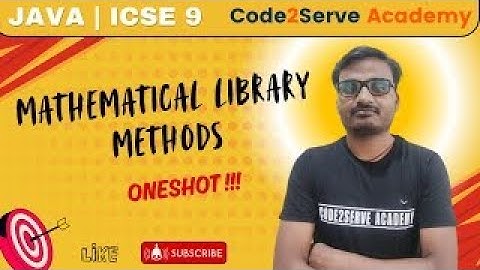 Mathematical Library Methods || OneShot || ICSE 9 || 2026 || Ram Sir