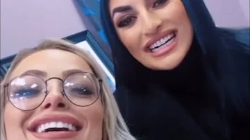 Liv Morgan & Sonya Deville At John F. Kennedy High School, Montreal, Quebec, Canada