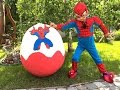 СУПЕР!!! Spiderman Спайдермен  Человек Паук Большой Киндер от Super Artem Giant Egg Spiderman