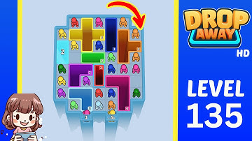 Drop Away Level 135 Solution Walkthrough