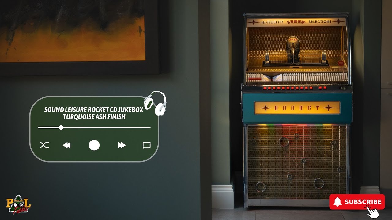 Sound Leisure Rocket CD Jukebox Turquoise Ash Finish