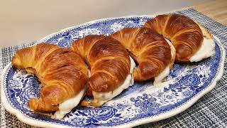 ❤️ Frühstücksidee! Croissants mit Käse und Schinken 😋 schnell, einfach und megalecker!