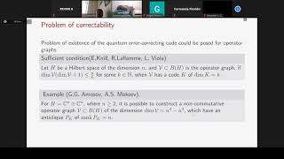 Operator systems defined via one-parameter unitary groups in the quantum error correction theory