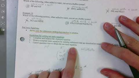 Buffers and Net Ionic Equations Lecture Video
