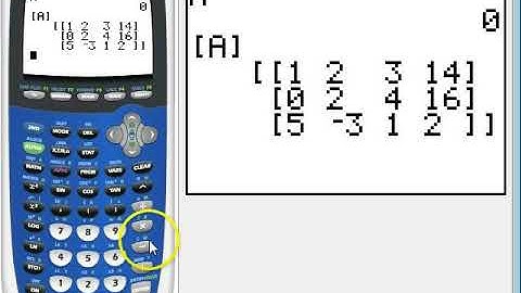 Linear Algebra Video 5 -- Using the graphing calculator for Gaussian elimination part I