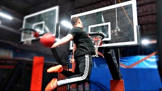 Insane trampoline dunk challenge!!
