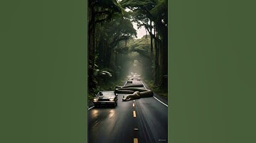 Nature Exploration  : Gaint Anaconda ON Road video #short #shorts #trandingshorts #ai