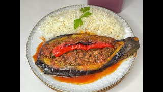 تحضير اسهل وأسرع اكلة بالباذنجان كارنيارك على طريقة التركية | KARNIYARIK TARIFI