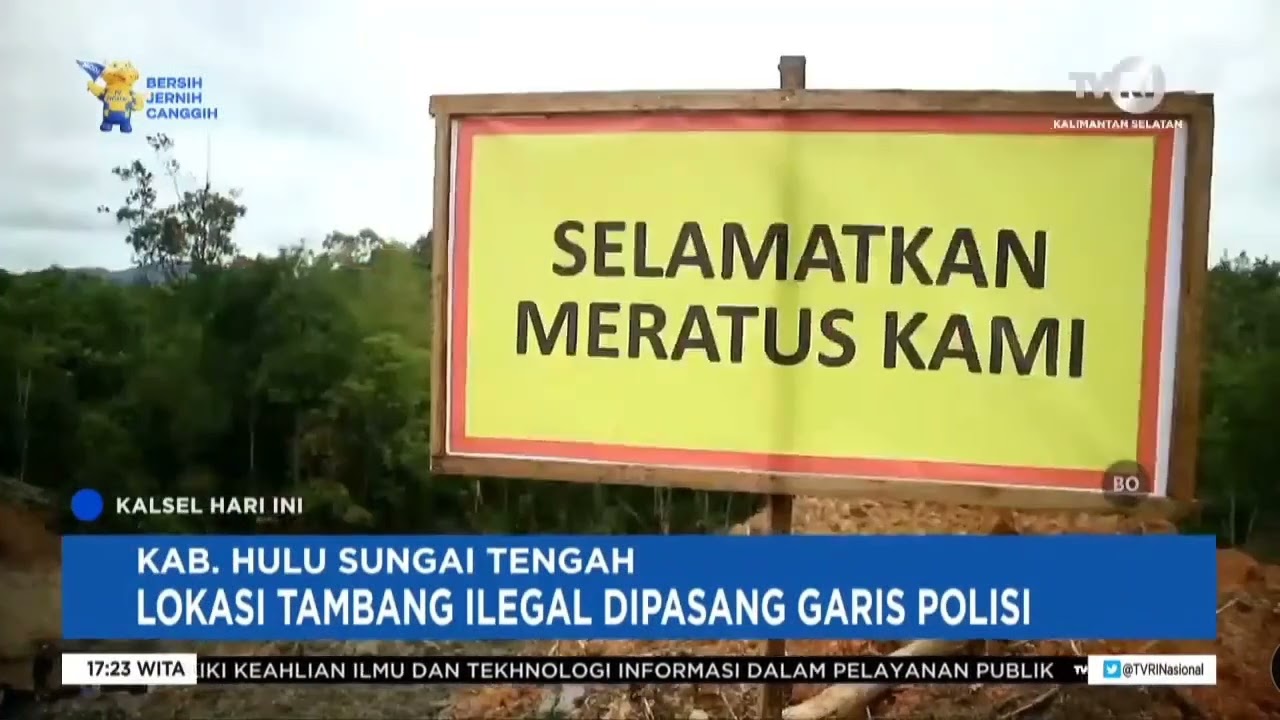POLRES HST PASANG GARIS POLISI DI LOKASI TAMBANG ILEGAL