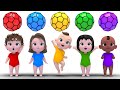 Color Balls Finger Family | Five Little Monkeys Jumping On The Bed | Nursery Rhymes | Kindergarten