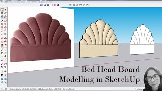 Bed Head Board Modelling in SketchUp