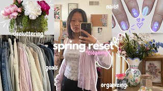 SPRING RESET & CLEANING ✨ cleaning, decluttering, closet reorganization, & goal setting