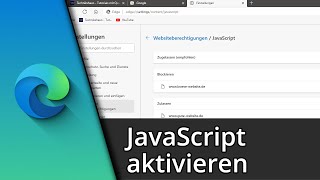 Edge Javascript aktivieren / deaktivieren ✅ Tutorial