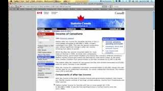 How to find economic data on the Statistics Canada website