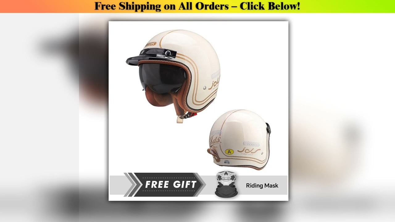 Motorcycle Helmet Safety Riding DOT Certification ABS Shell High Quality Fashion Open Face Helmet