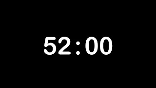 52 MINUTE TIMER • 52 MINUTE COUNTDOWN TIMER + Alarm, Full HD, 1080