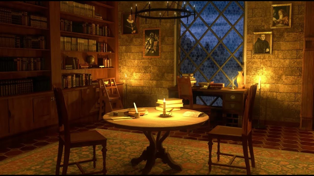 Quiet Study Room Rain 🌧️ Gentle Window Rain Ambience