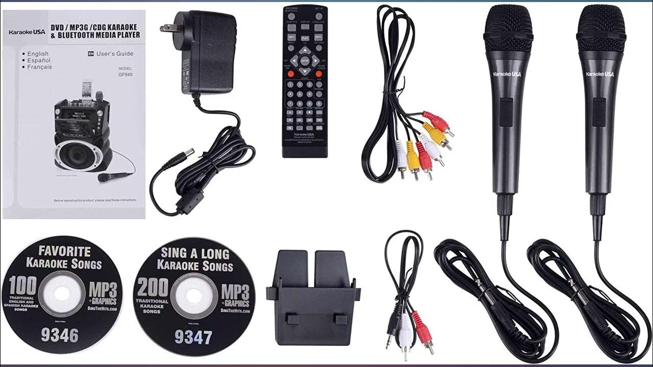 Karaoke USA Karaoke System Portable, Black (GF844) review YouTube
