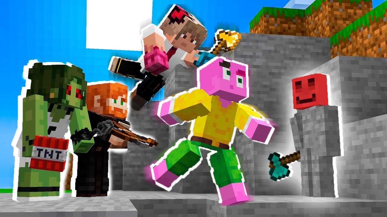 Настоящий Паркурщик VS 4 Охотника - Майнкрафт