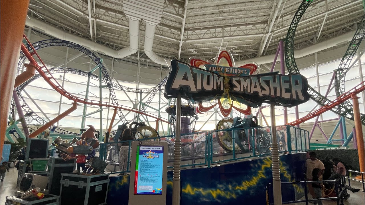 Атомный крушитель Джимми Нейтрона от первого лица | Крытый тематический парк Nickelodeon Universe...