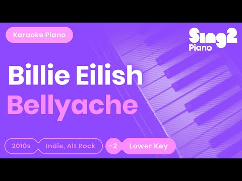 Billie Eilish - Bellyache (Lower Key) Karaoke Piano