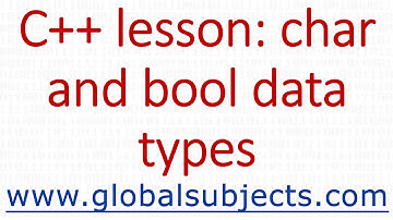C++ lesson: char and bool data types