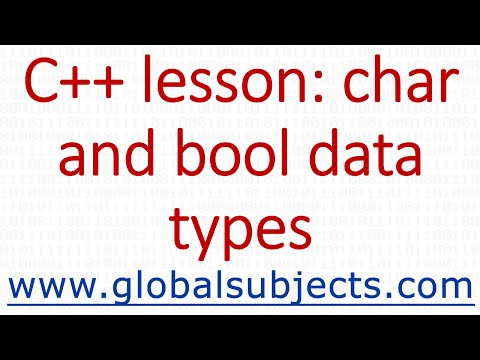C++ lesson: char and bool data types