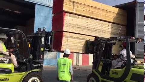 How to safely and quickly unload timber from containers ! Free education !