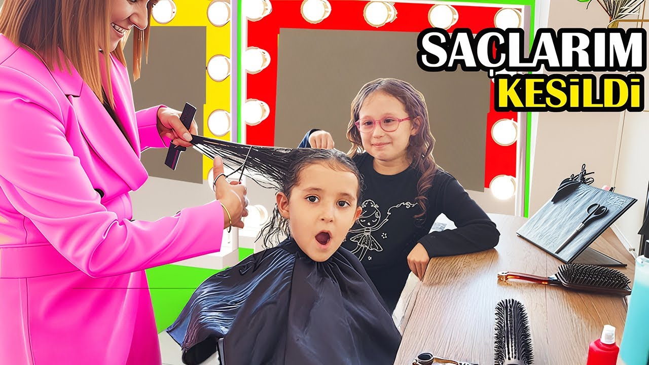 BAHAR VE BANU ALYA SAÇLARINI KESTİRMEK İSTEMEDİ ! ZORLA KUAFÖRE GÖTÜRDÜM ! BAKIM GÜNÜ !!