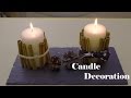 Cinnamon Stick Candle ideas - 3rd day of Christmas decorations